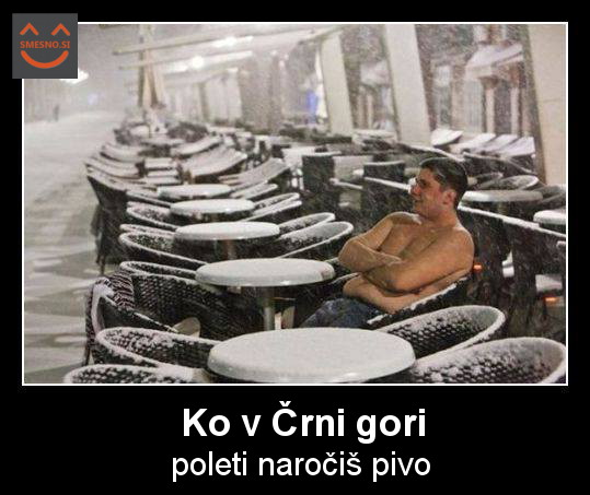 Ko čakaš natakarja v Črni gori