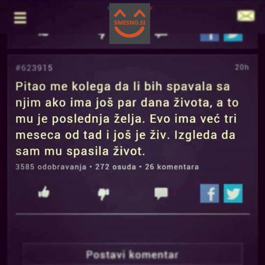 spasila mu život