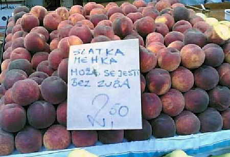 Breskve lahko ješ brez zob