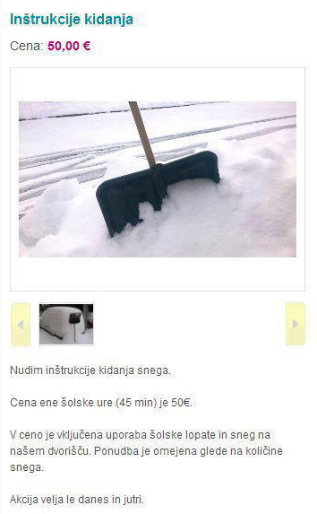 kidanje snega